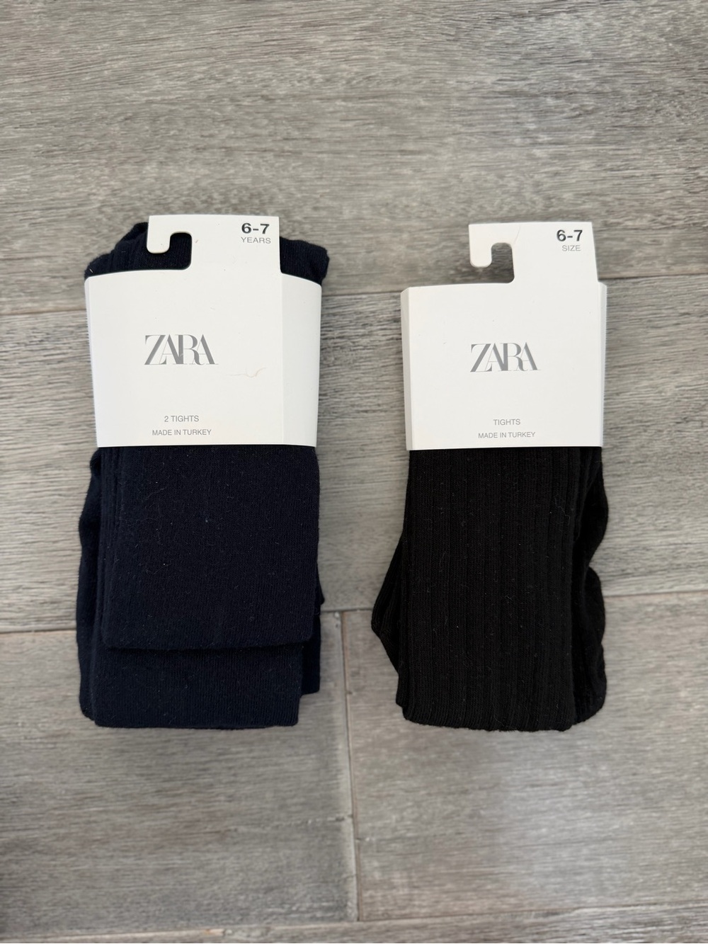 NWT new with tags Zara girls cotton blend tights size 6-7 years